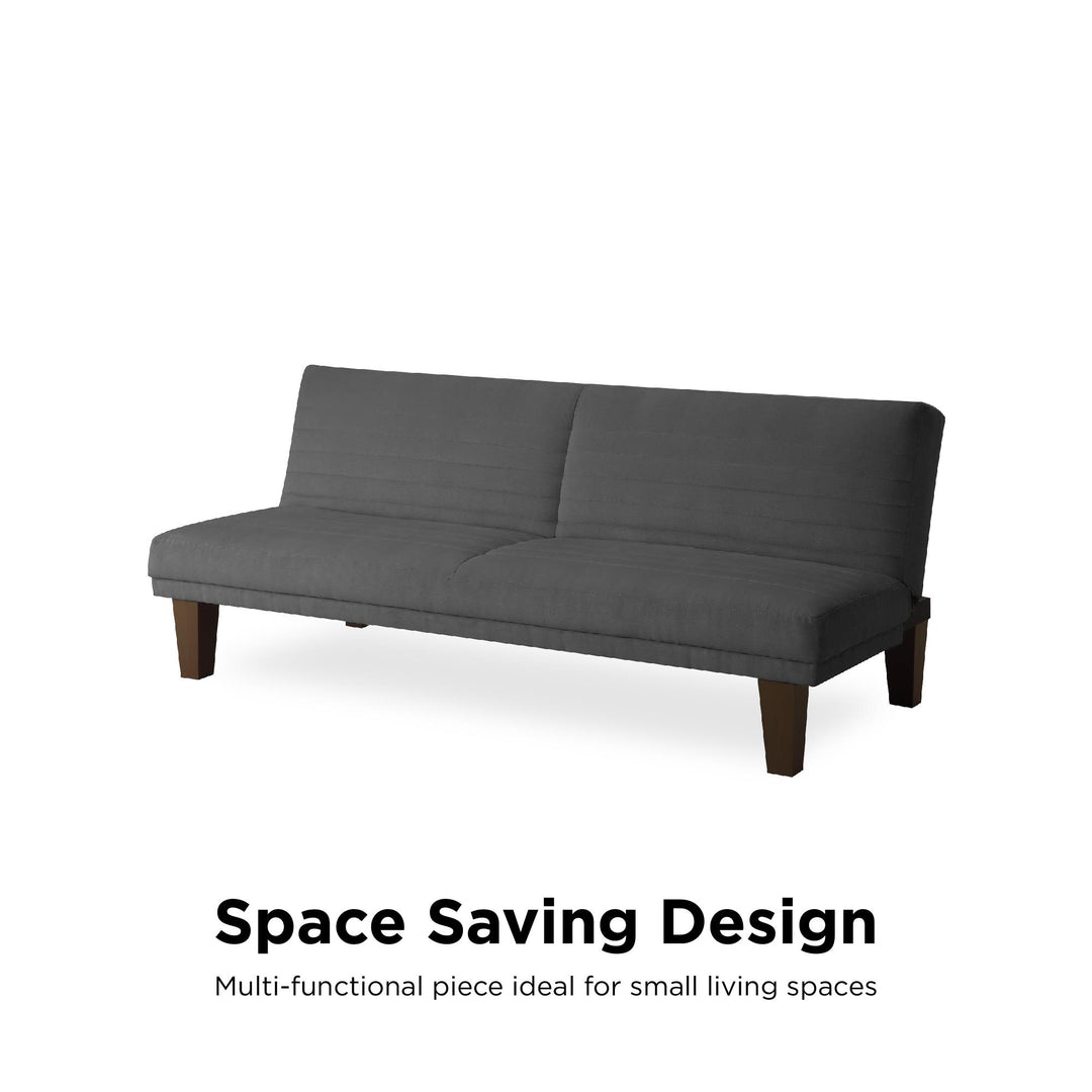 Stylish Convertible Futon for Guests -  Gray