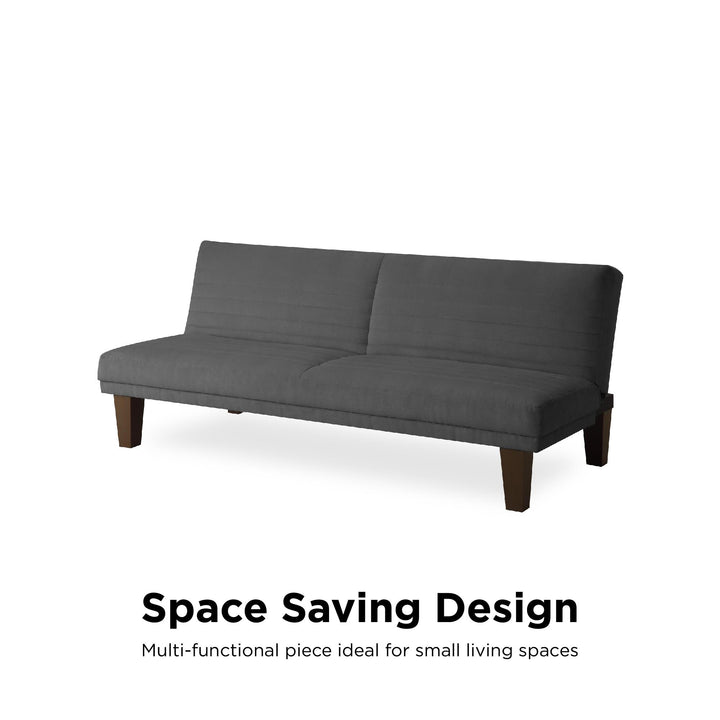 Stylish Convertible Futon for Guests -  Gray