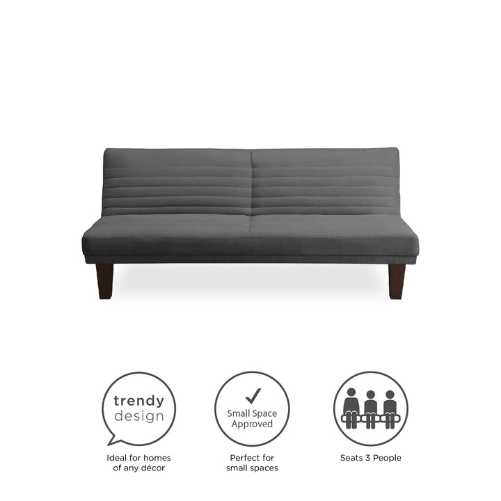 Donna Futon for Small Spaces -  Gray