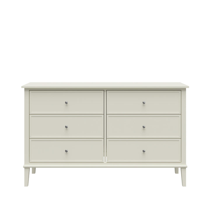 Franklin 6 Drawer Dresser with Durable Metal Slides - French White