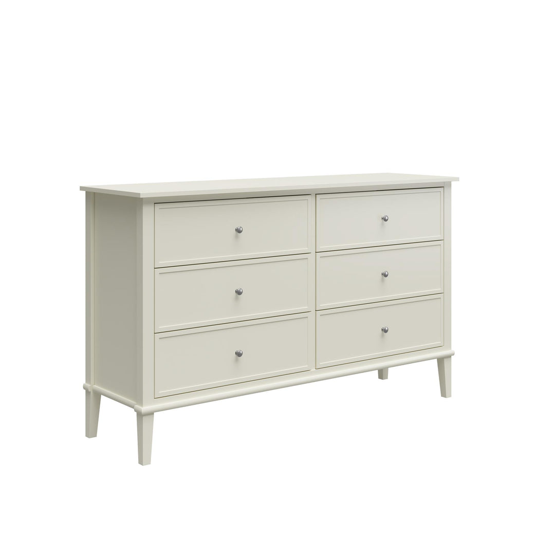 Franklin 6 Drawer Dresser with Durable Metal Slides - French White