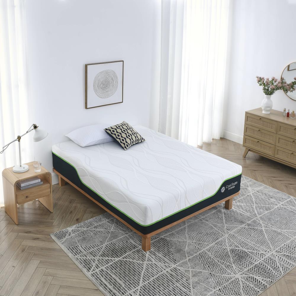 Best-rated 10-inch gel-infused memory foam mattress -  White/Black  -  Twin XL
