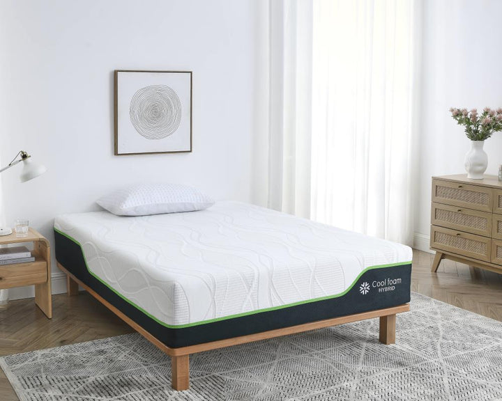 Best 12-inch gel-infused memory foam mattress -  White/Black  -  Twin XL