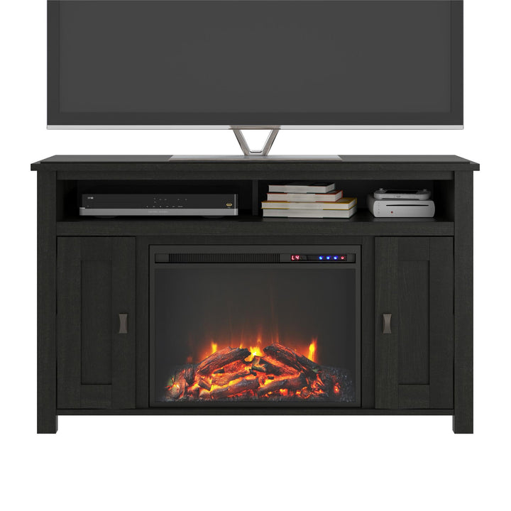 Farmington Electric Fireplace TV Console for TVs up to 50 Inch - Black Oak