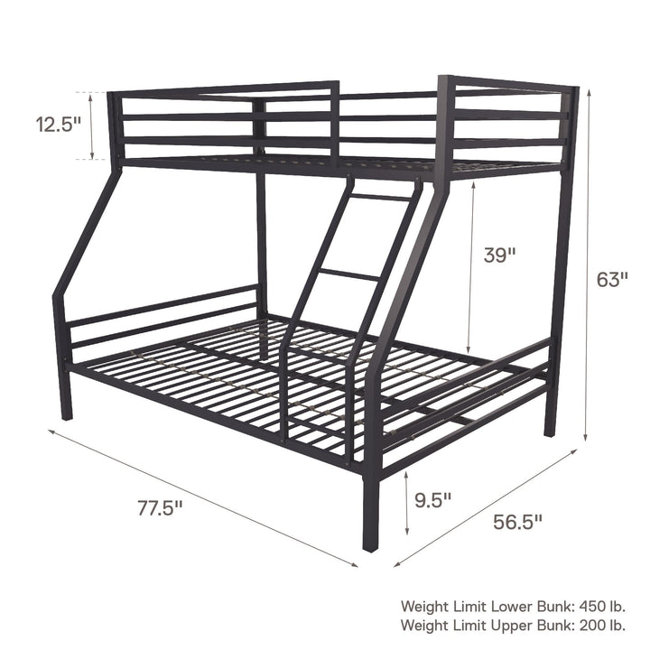 Maxwell bunk bed with ladder -  Navy 