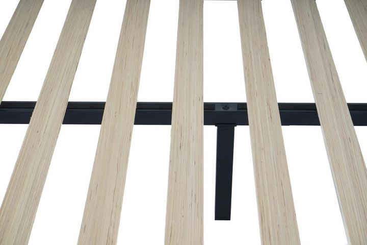 Baja Metal Platform Bed Frame with Slats - Black - King