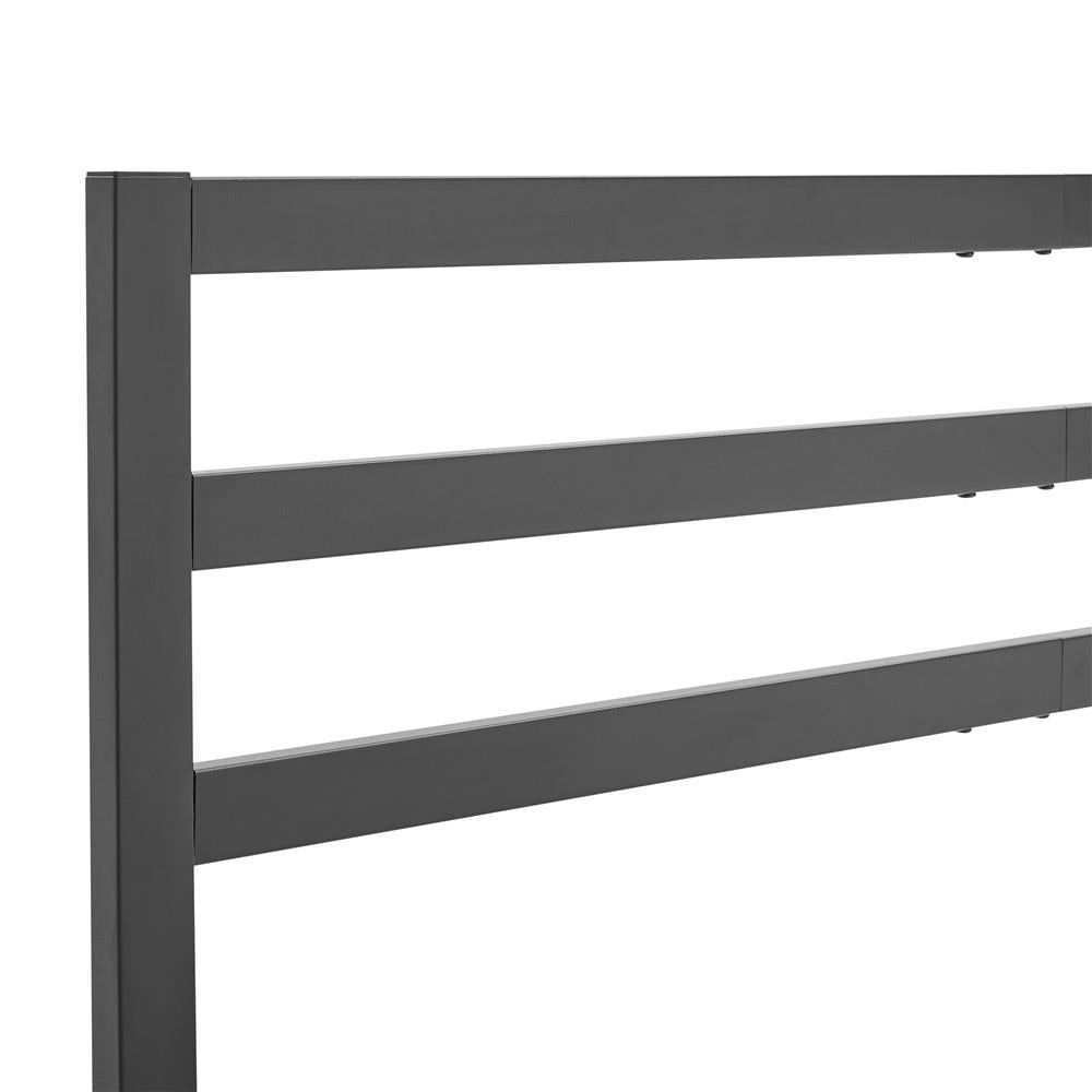 Juneau Metal Platform Bed Frame with Slats - Black - Queen