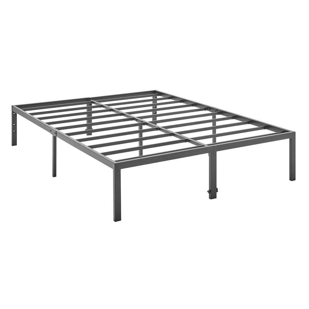 Embassy Metal Platform Bed Frame with Slats - Black - King