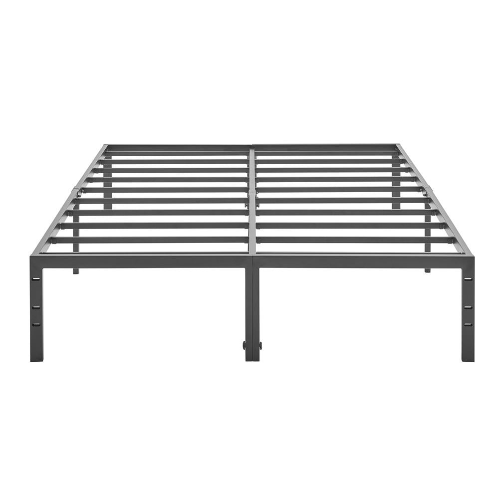 Embassy Metal Platform Bed Frame with Slats - Black - King