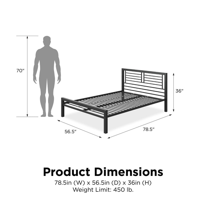 Full Metal Bed - Black - Full