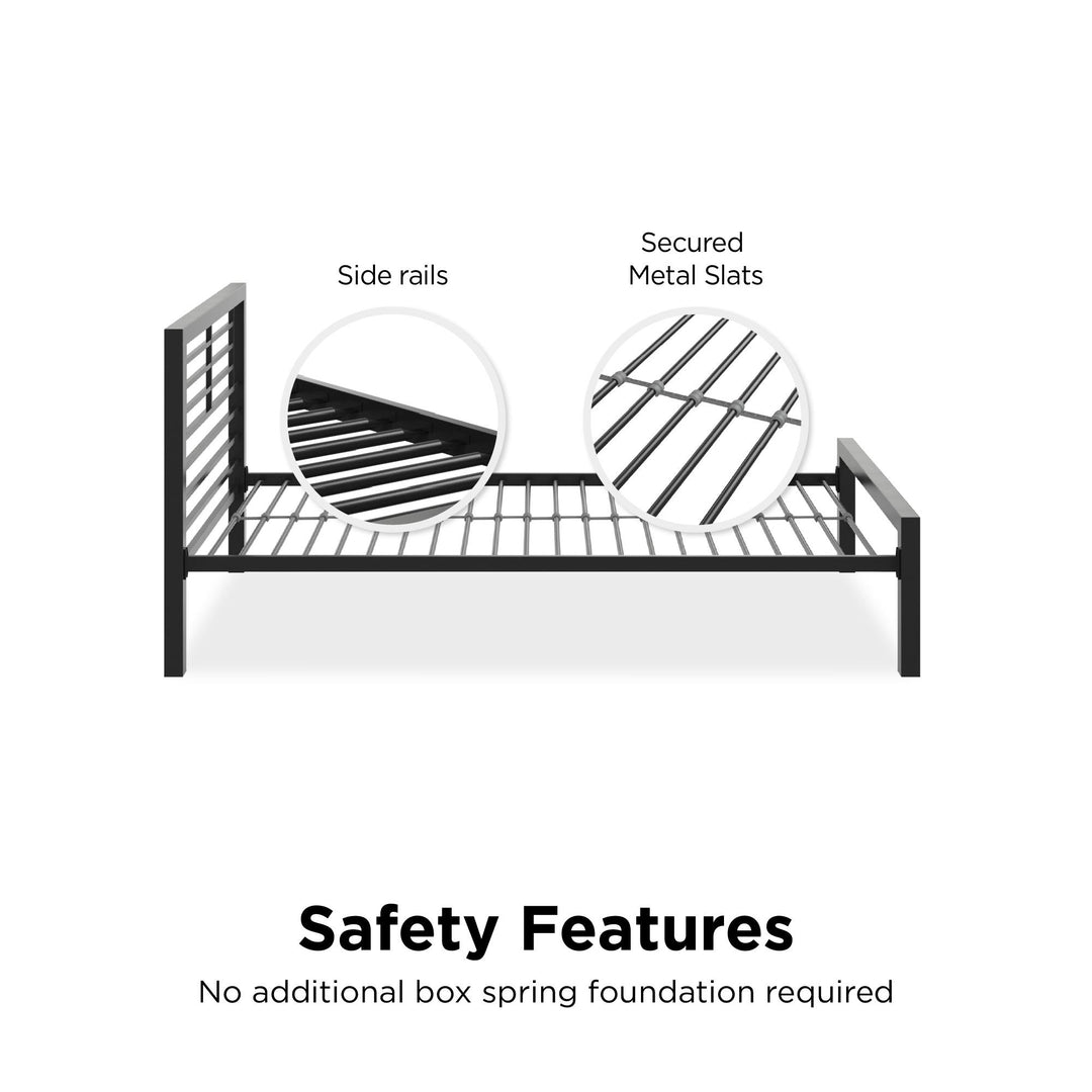 Twin Metal Bed - Black - Twin