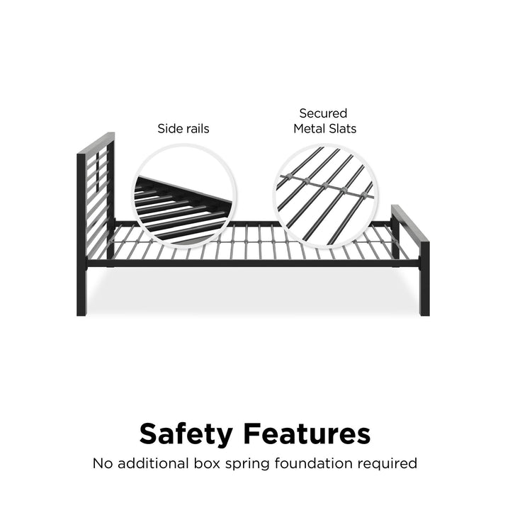 Twin Metal Bed - Black - Twin