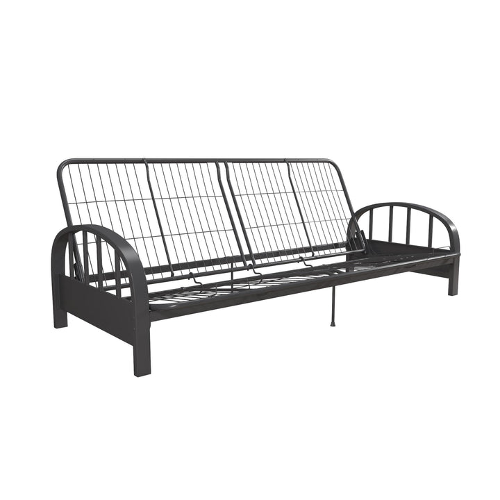 Ailee Metal Full Size Futon Frame with Multiple Reclining Positions - Gray