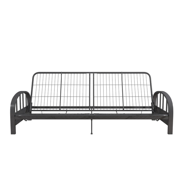 Ailee Metal Full Size Futon Frame with Multiple Reclining Positions - Gray
