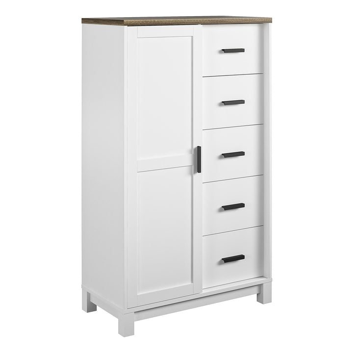 Chapel Hill Gentlemen's Chest with 5 Drawers - White