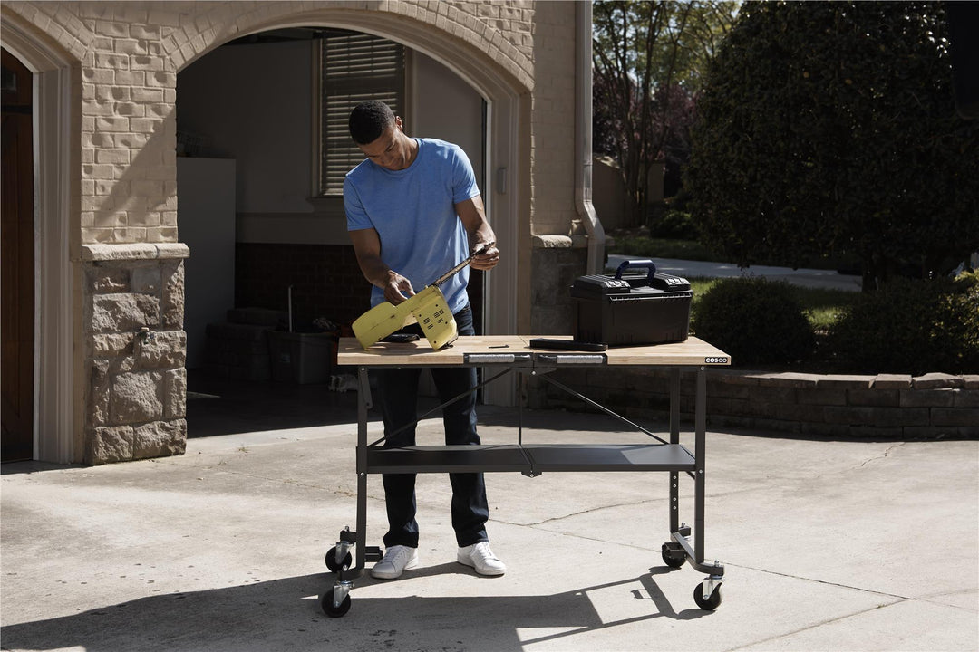 SmartFold Folding Portable Workbench and Utility Table - Gray