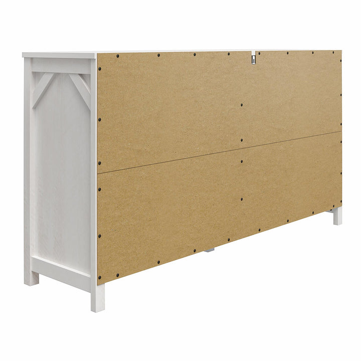 Augusta 6 Drawer Wide Dresser with Easy SwitchLock™ Assembly - Ivory Oak