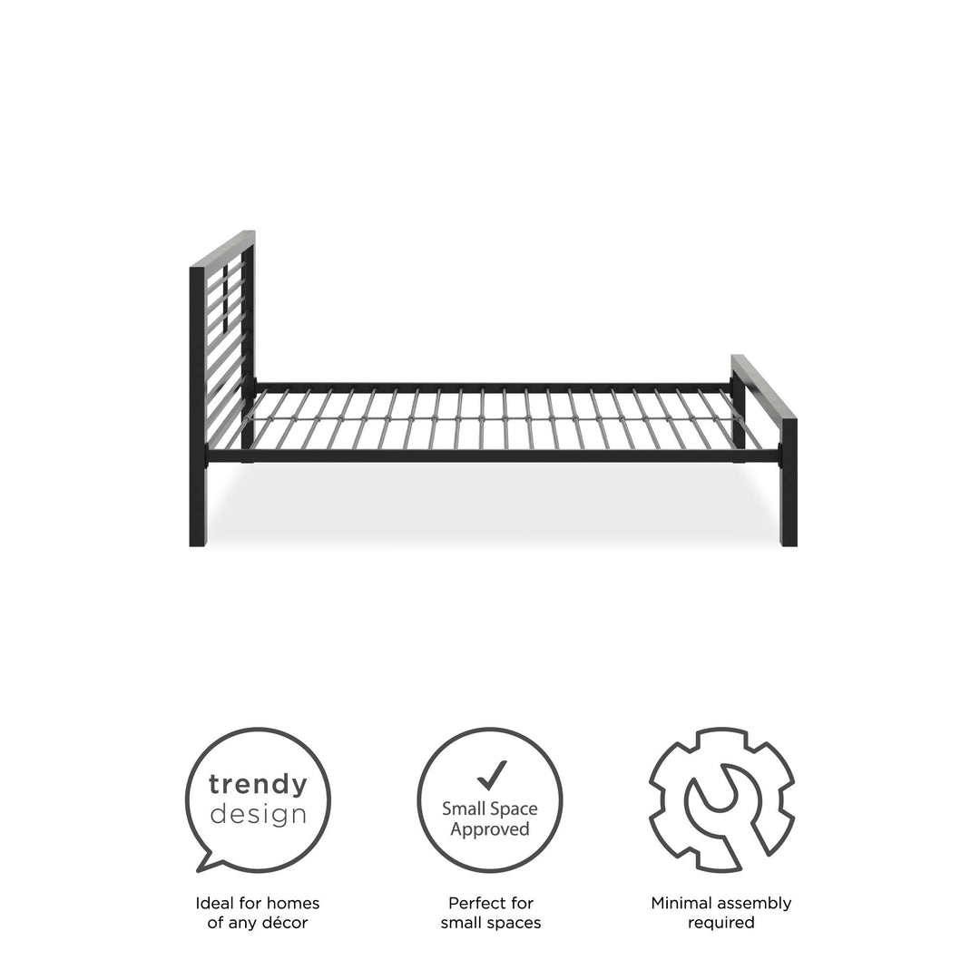 Twin Metal Bed - Black - Twin