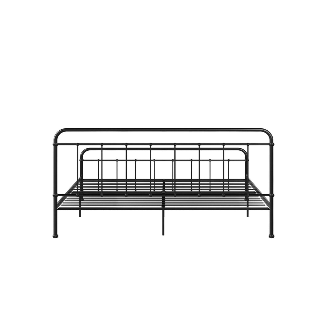 Brooklyn Iron Metal Bed with Adjustable Heights for Under Bed Storage - Black - King