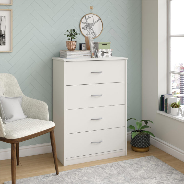 Rory 4 Drawer Dresser Chest - White