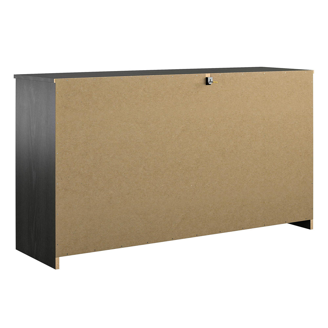 6-drawer wide storage unit -  Black Oak