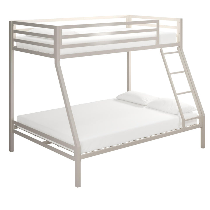 Lara Premium Twin over Full  Metal Bunk Bed - Twin-Over-Full -  White 