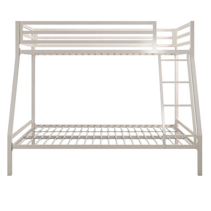 Metal bed with twin over full arrangement -  White 