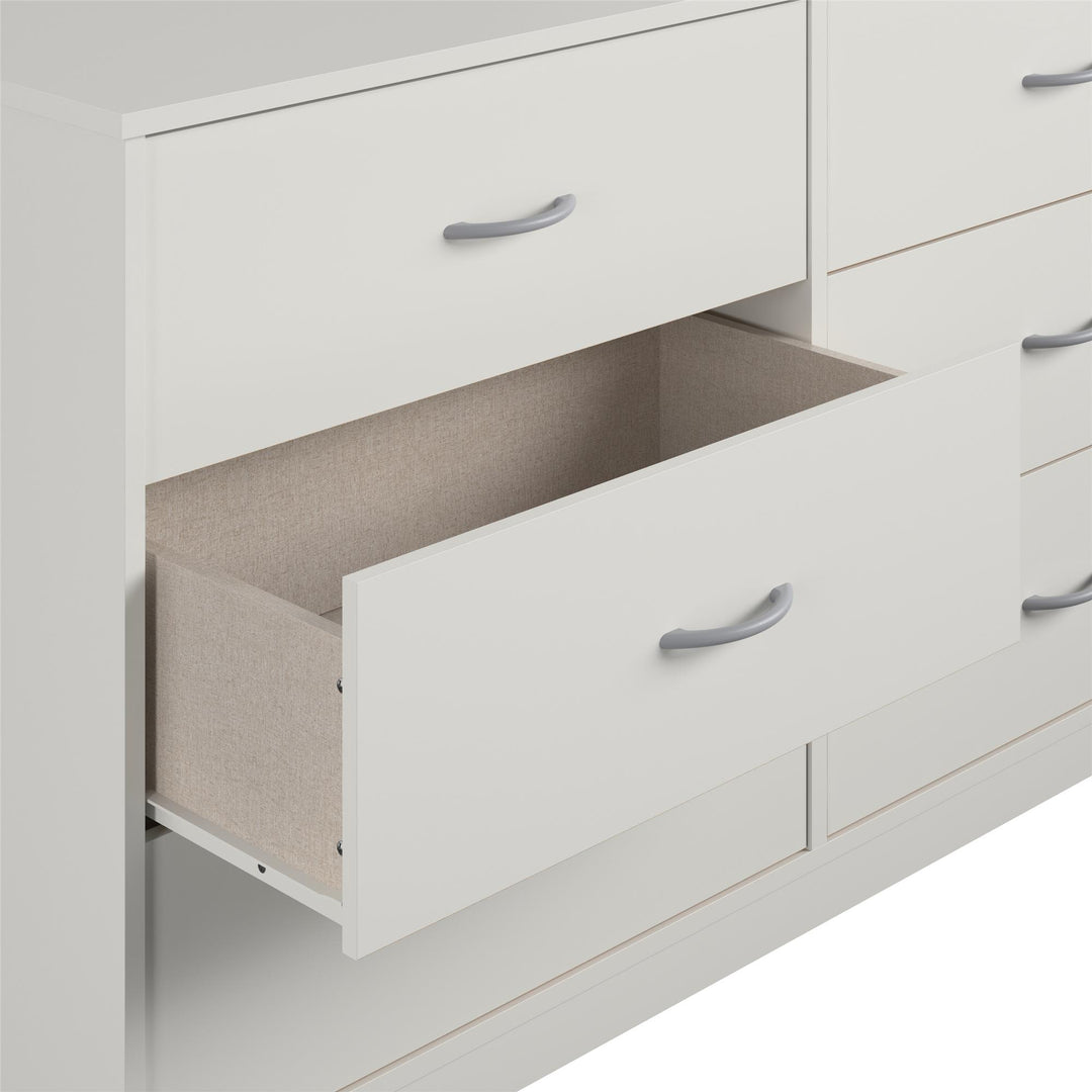 6-drawer wide storage unit -  White