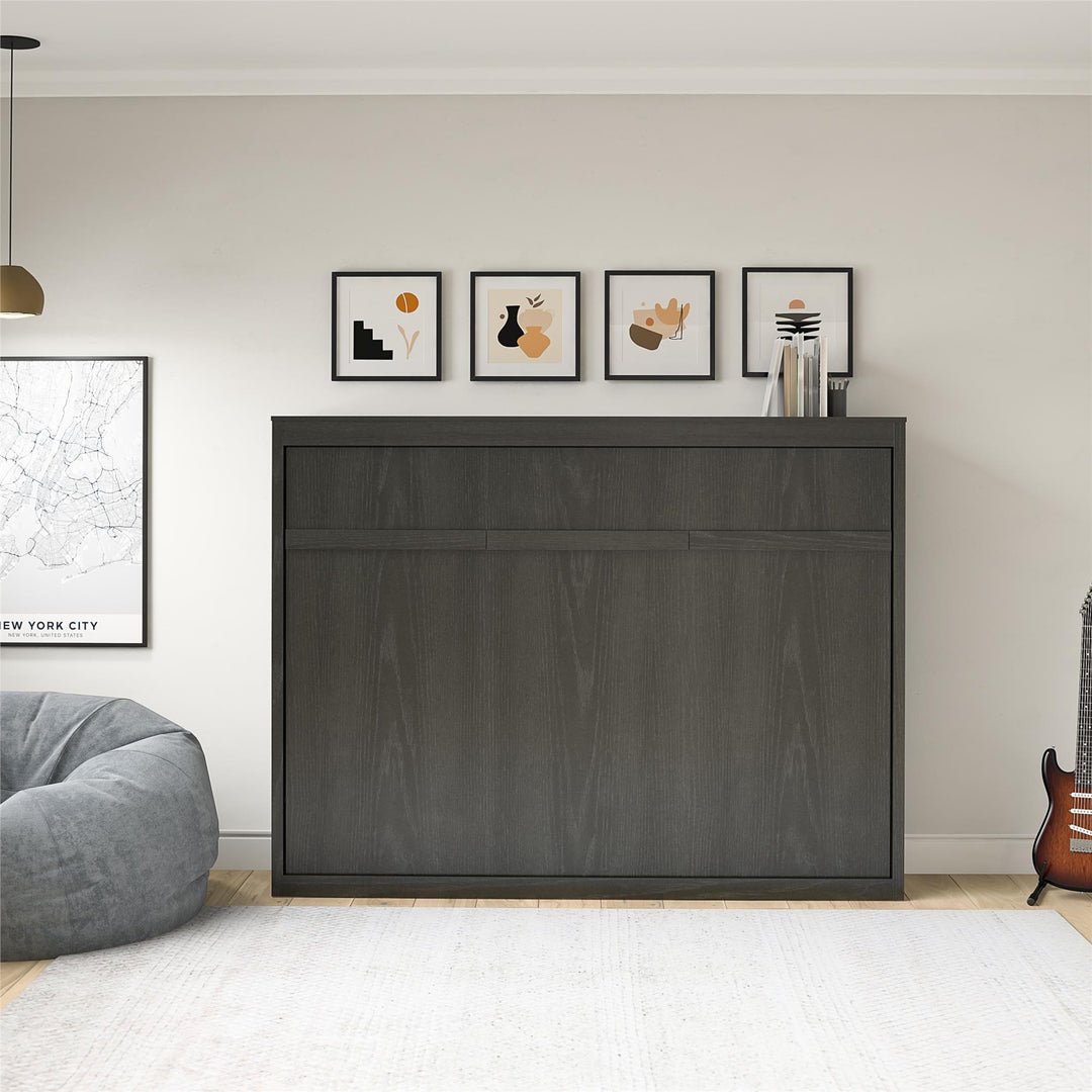 Paramount Full Size Daybed Murphy Bed - Black Oak - Full