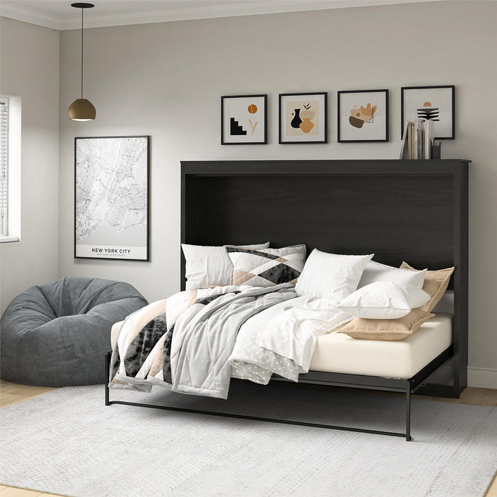Paramount Full Size Daybed Murphy Bed - Black Oak - Full