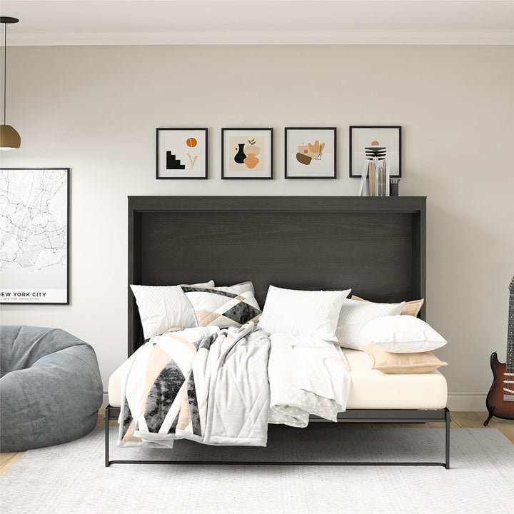 Paramount Full Size Daybed Murphy Bed - Black Oak - Full