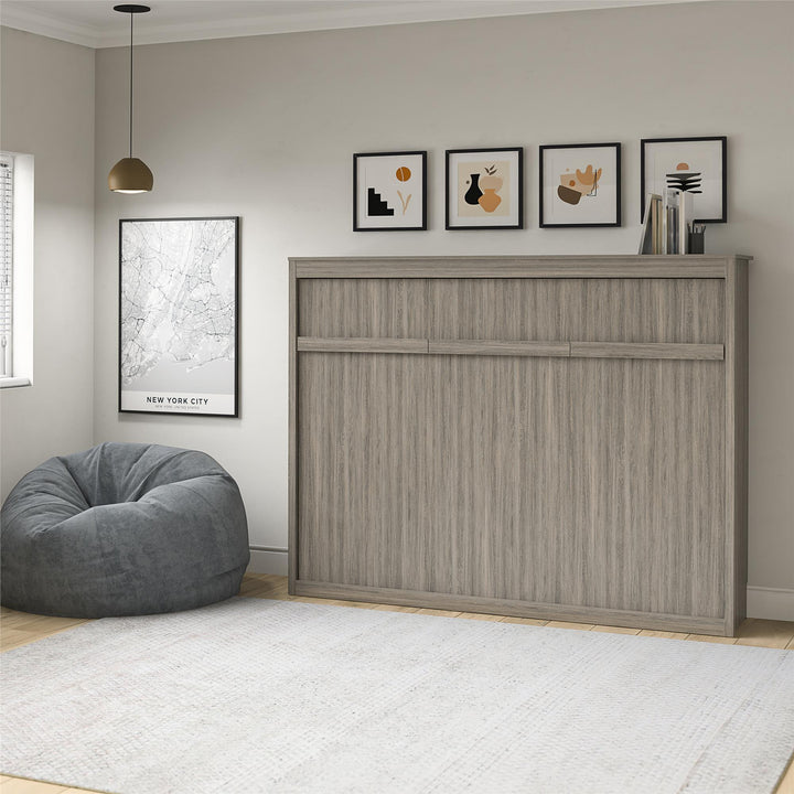 Paramount Full Size Daybed Murphy Bed - Gray Oak - Full
