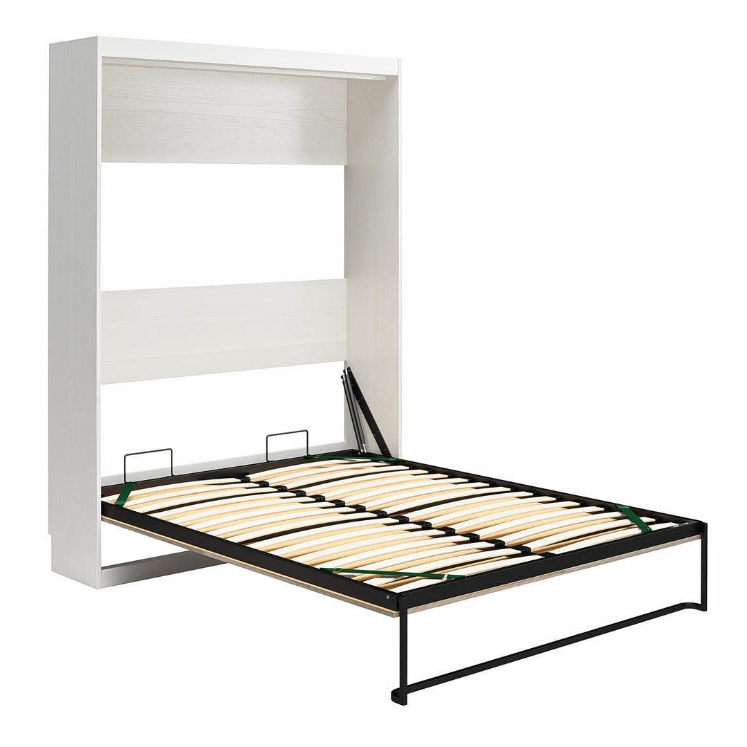 Pinnacle 2-Tone Murphy Bed with Decorative Door Front - Ironwood - Queen