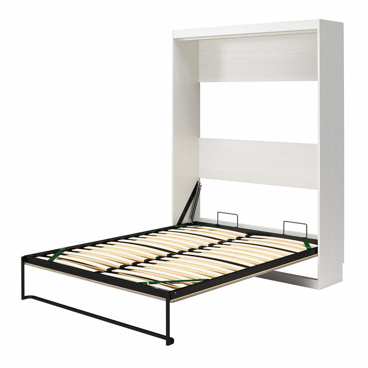 Pinnacle 2-Tone Murphy Bed with Decorative Door Front - Ironwood - Queen