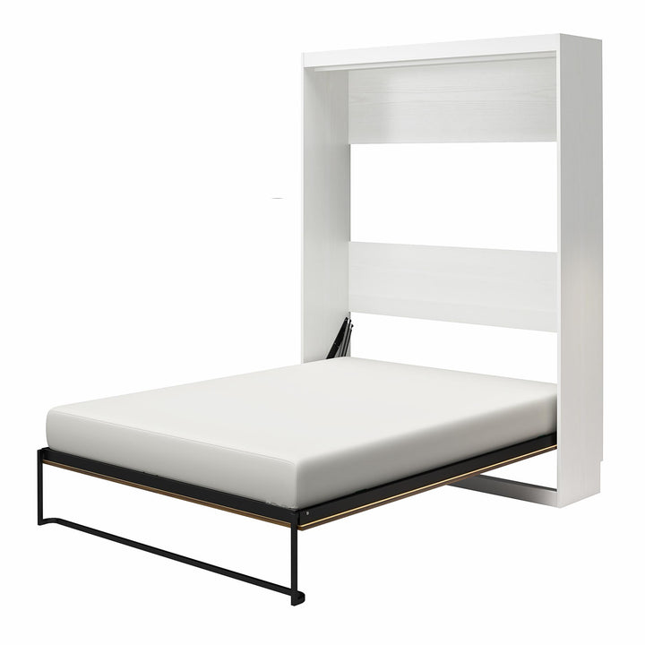Pinnacle 2-Tone Murphy Bed with Decorative Door Front - Walnut - Full