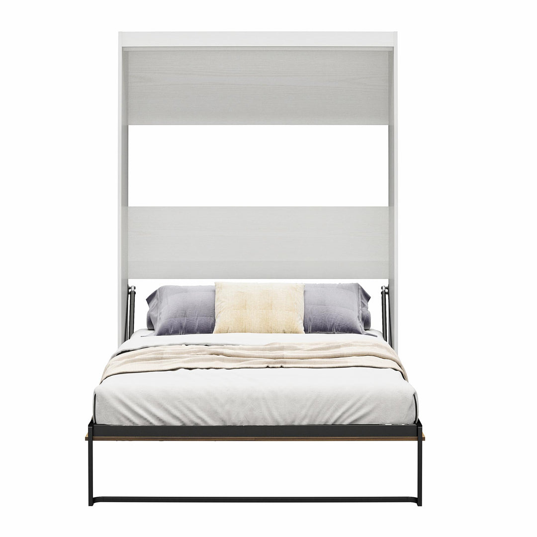 Pinnacle 2-Tone Murphy Bed with Decorative Door Front - Walnut - Full