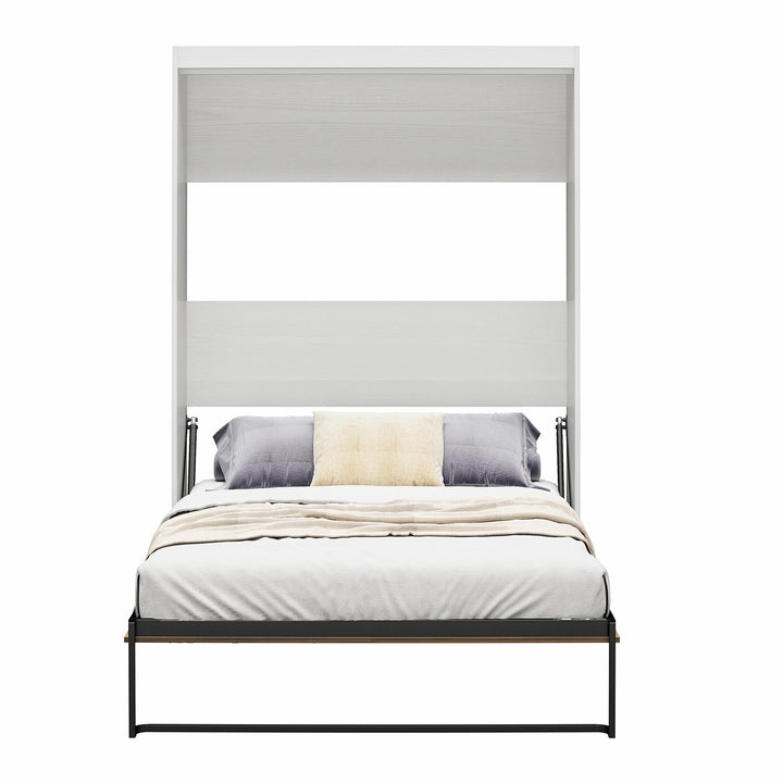 Pinnacle 2-Tone Murphy Bed with Decorative Door Front - Walnut - Full