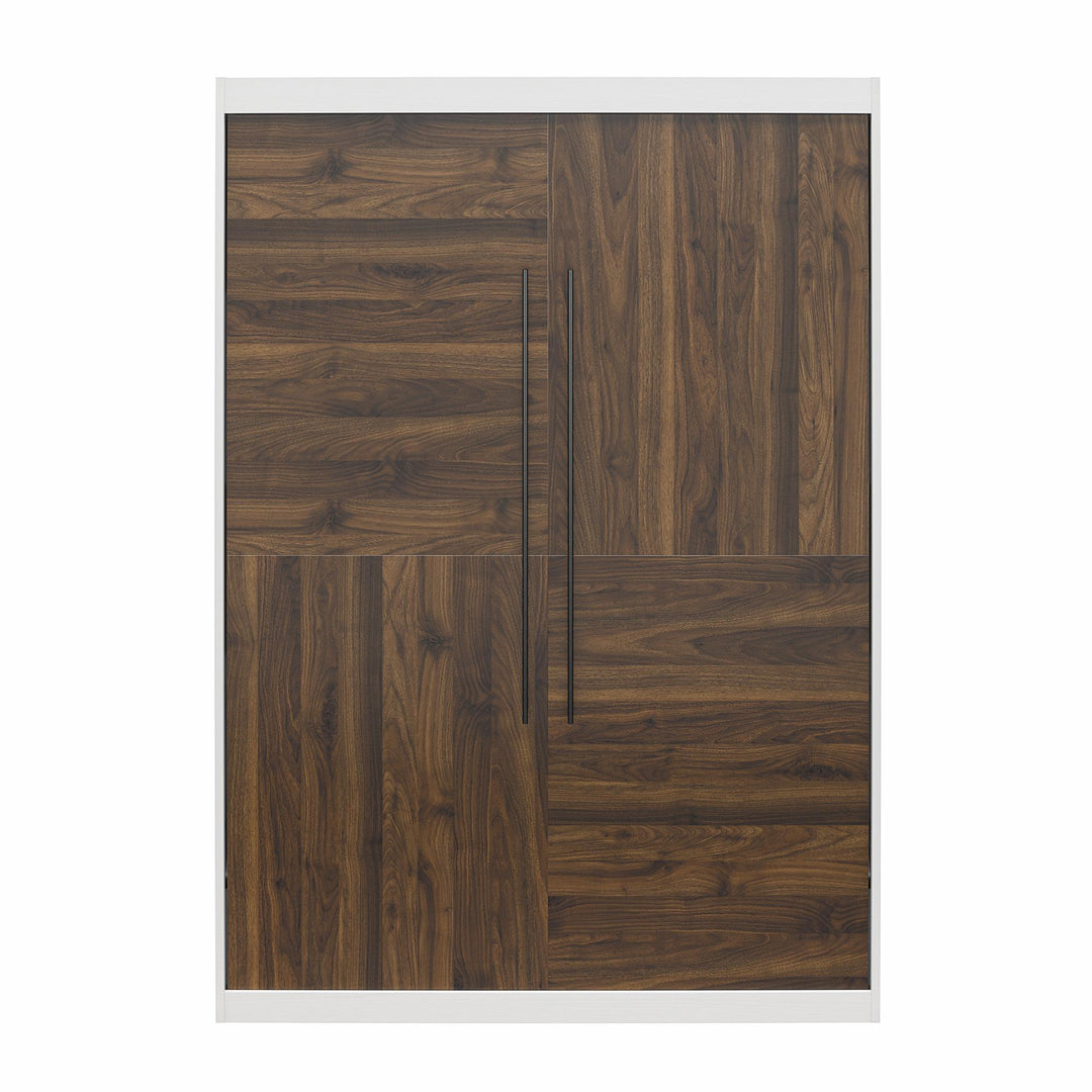 Pinnacle 2-Tone Murphy Bed with Decorative Door Front - Walnut - Full