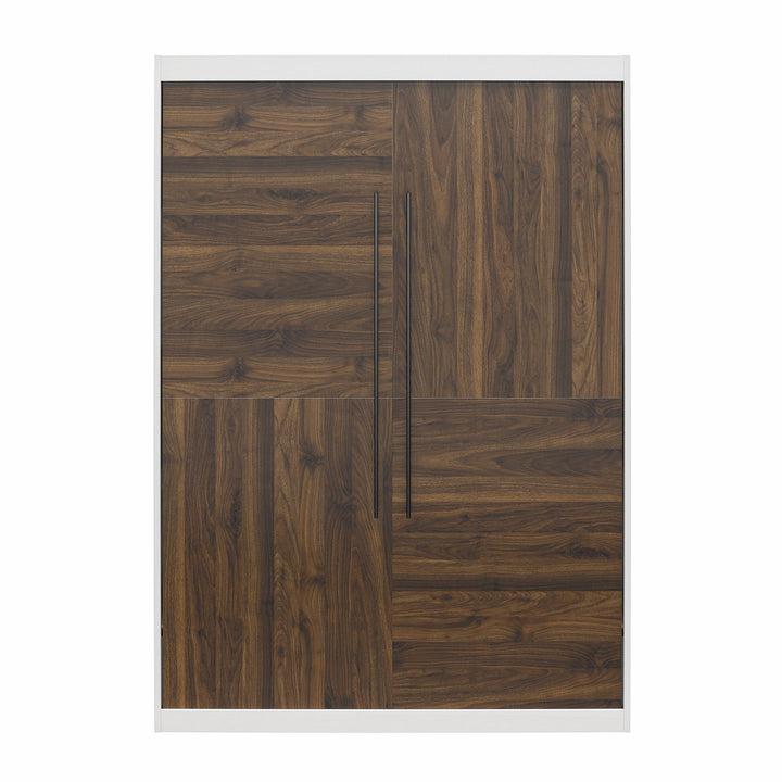 Pinnacle 2-Tone Murphy Bed with Decorative Door Front - Walnut - Full