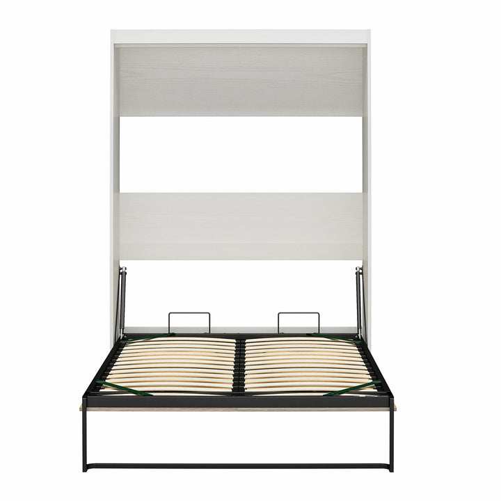Pinnacle 2-Tone Murphy Bed with Decorative Door Front - Ironwood - Full