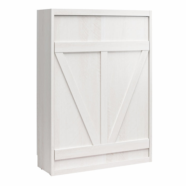 Farmington Murphy Bed with Open Shelf - Ivory Oak - Full