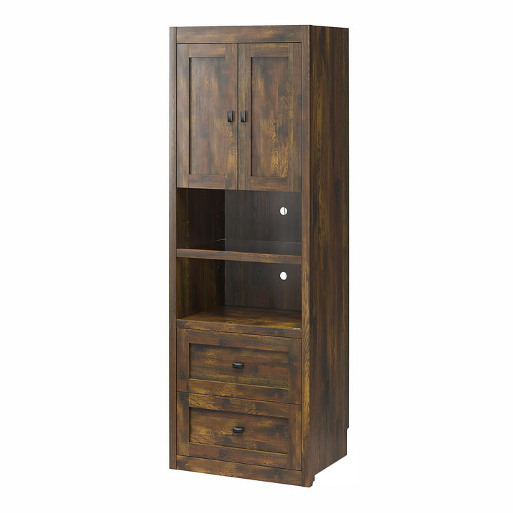 Farmington Murphy Bed Bundle with 2 Side Cabinets - Century Barn Pine - Full