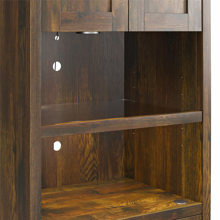 Farmington Murphy Bed Bundle with 2 Side Cabinets - Century Barn Pine - Full