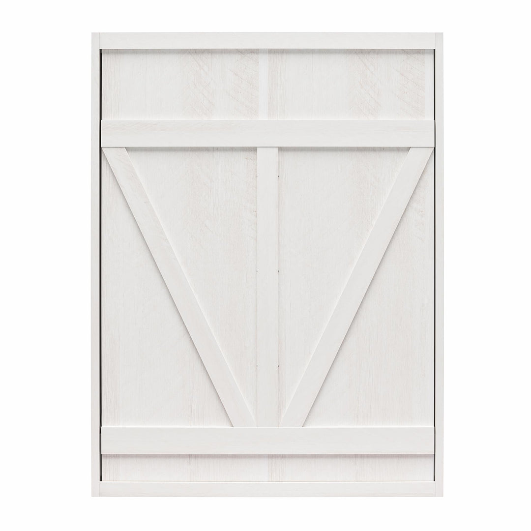 Farmington Murphy Bed with Open Shelf - Ivory Oak - Queen