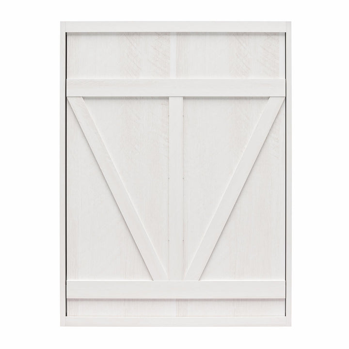 Farmington Murphy Bed with Open Shelf - Ivory Oak - Queen