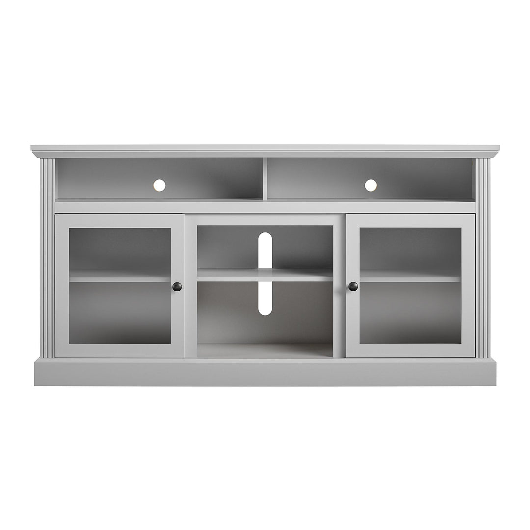 Chicago TV Stand for TVs up to 65 Inch with 2 Glass Doors - Dove Gray