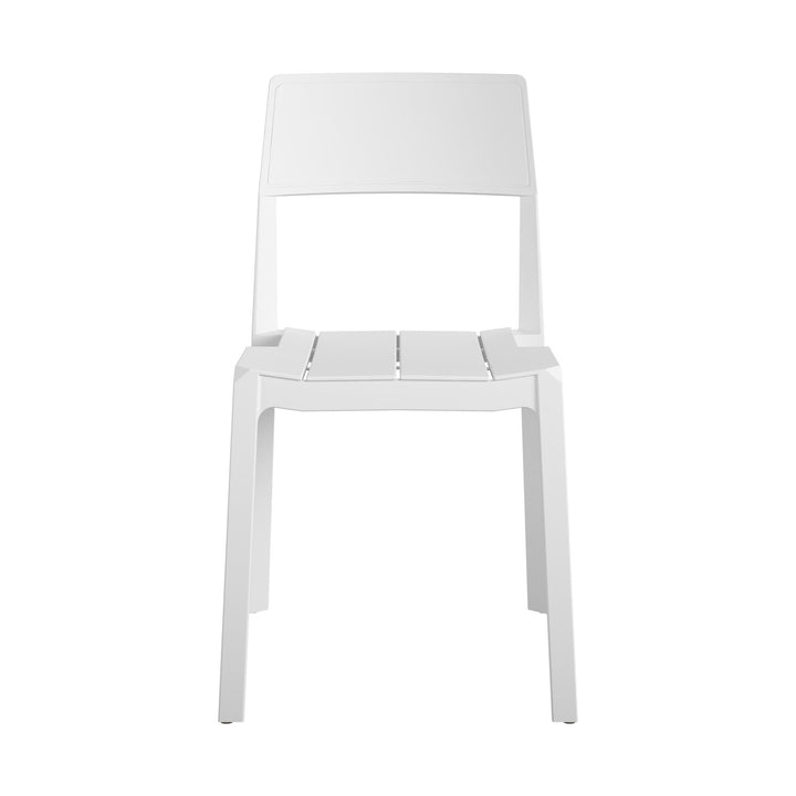 Stackable dining chairs for patio -  White 
