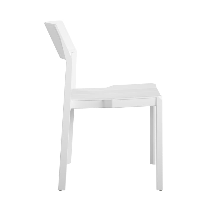 Poolside Collection Chandler Stacking Dining Chairs Indoor/Outdoor, Set of 2 - White - 2-Pack