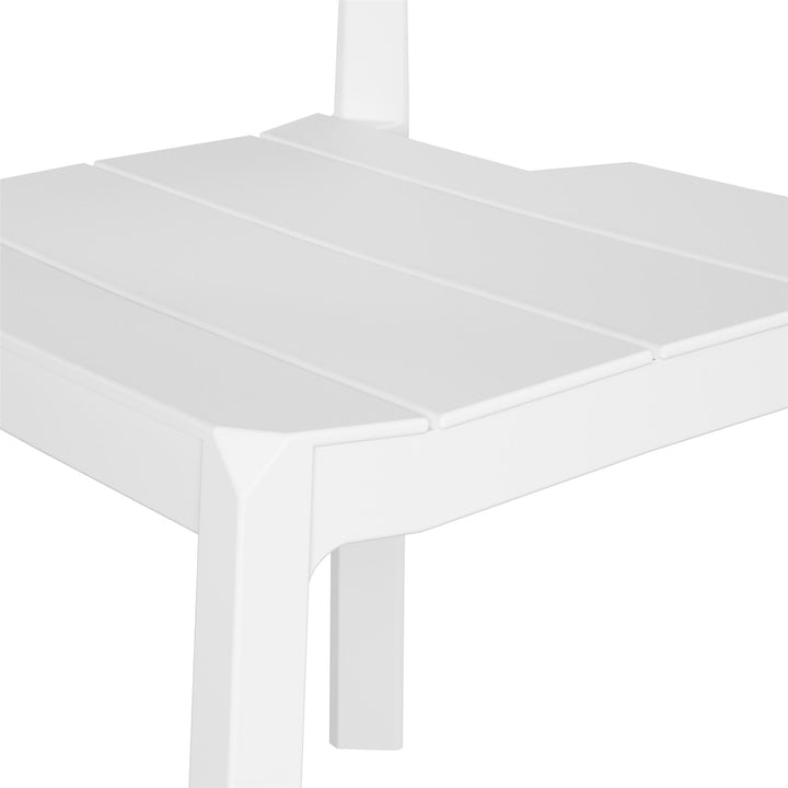 Poolside Collection Chandler Stacking Dining Chairs Indoor/Outdoor, Set of 2 - White - 2-Pack