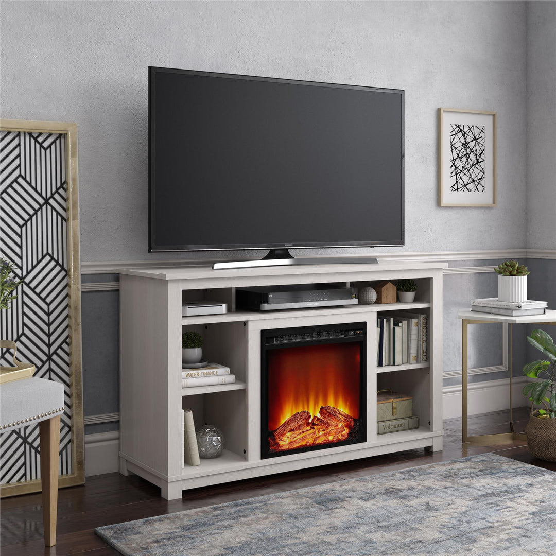 Edgewood Fireplace TV Stand for TVs up to 55 Inch - Ivory Pine